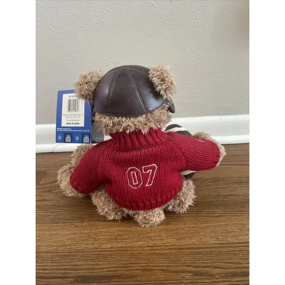 Vintage Wal-Mart William The Football Bear Teddy Bear Plush Red Sweater #7 NWT